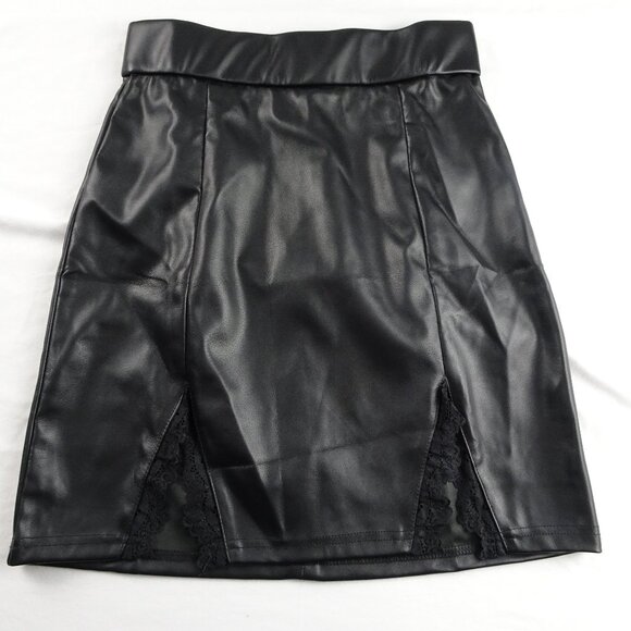 MangoPop Faux Leather Skirt Size XS - Picture 1 of 7
